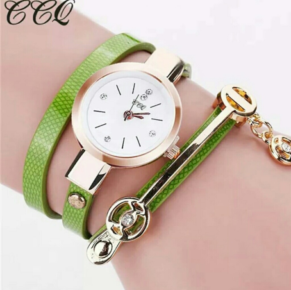 Green Brand new women dress watches fashion casual